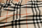 Beige Cotton Check Tailored - Men's
