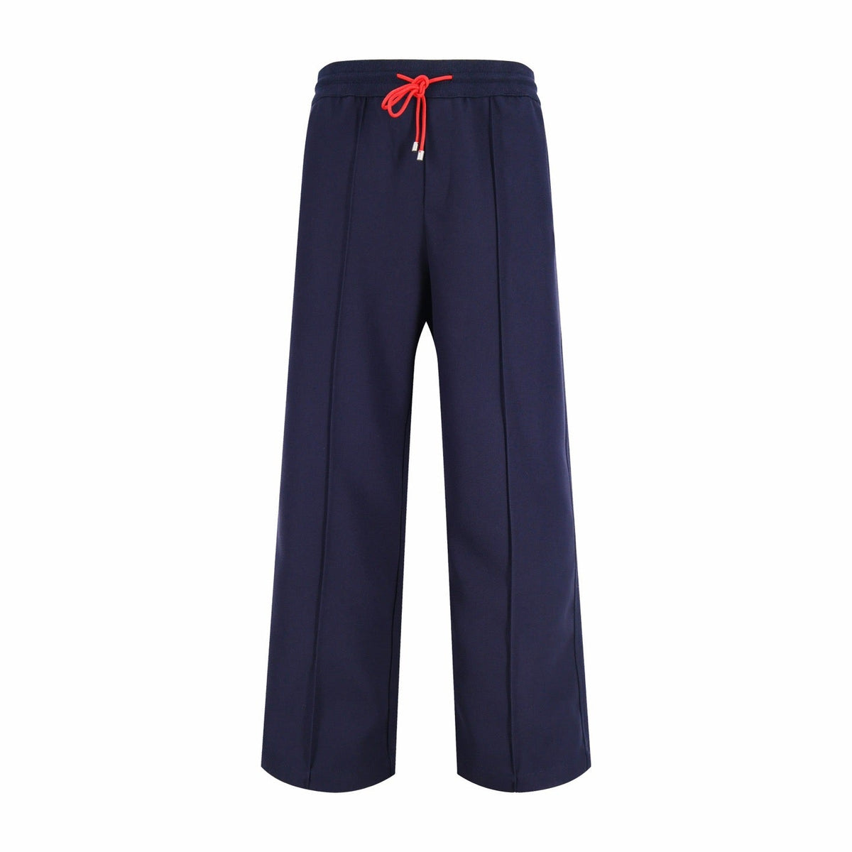 Navy Cotton Contrast Tie Wide-Leg - Men's