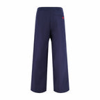 Navy Cotton Contrast Tie Wide-Leg - Men's