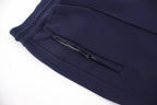 Navy Cotton Contrast Tie Wide-Leg - Men's