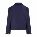 Navy Wool Patch Blouson - Men's