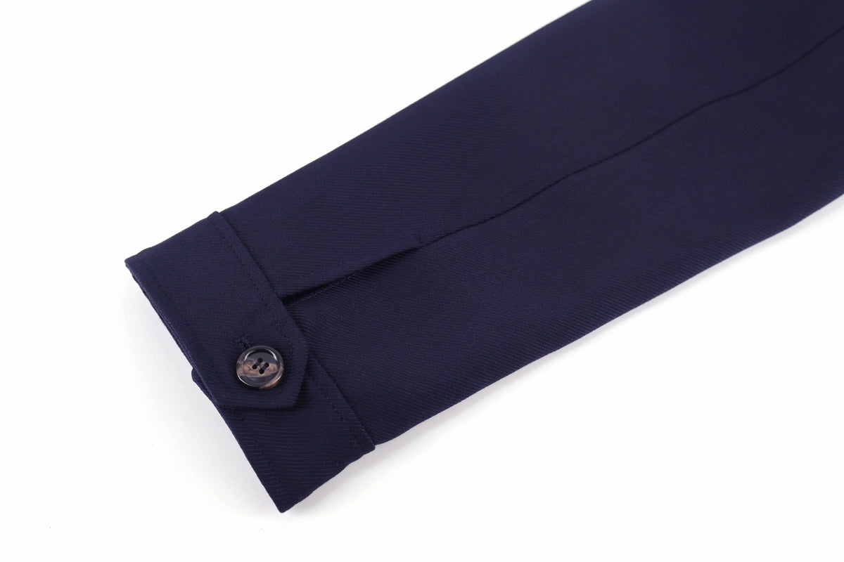 Navy Wool Patch Blouson - Men's