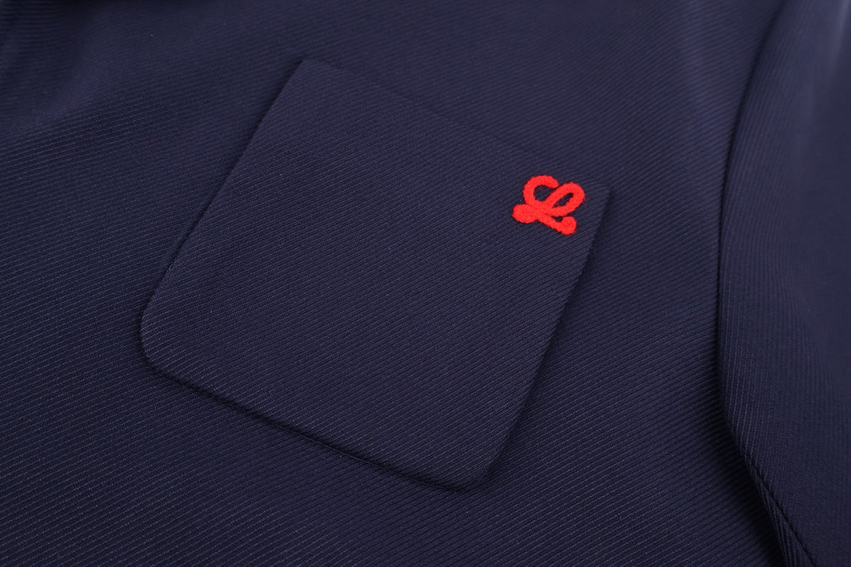 Navy Wool Patch Blouson - Men's