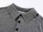 Black Cotton Chest Text Long-Sleeve - Men's