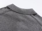 Black Cotton Chest Text Long-Sleeve - Men's