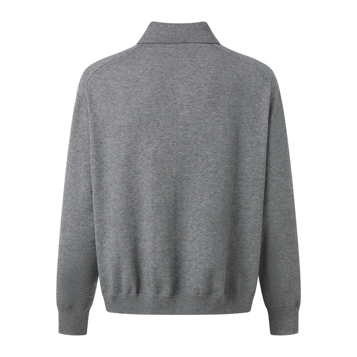 Black Cotton Chest Text Long-Sleeve - Men's