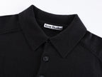 Black Cotton Chest Text Long-Sleeve - Men's