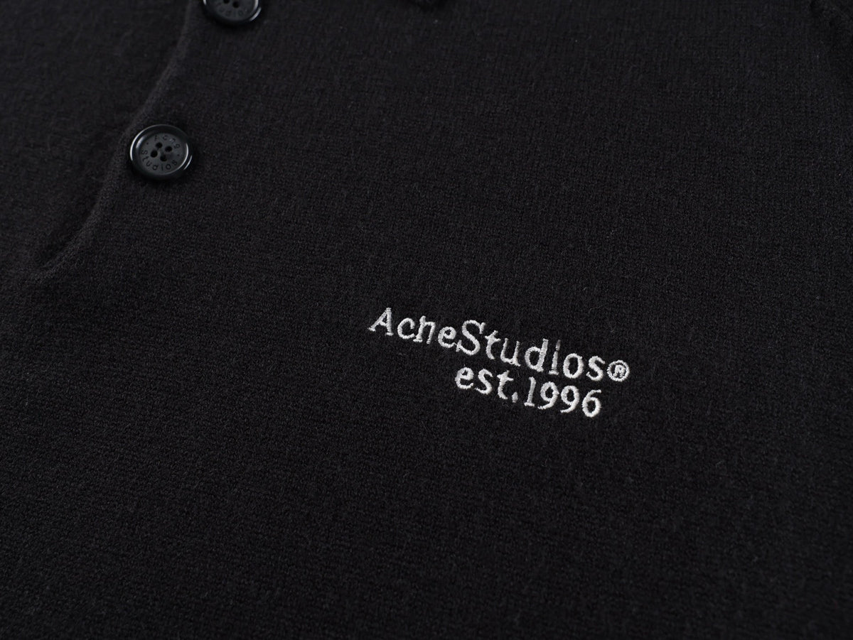 Black Cotton Chest Text Long-Sleeve - Men's