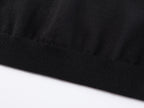 Black Cotton Chest Text Long-Sleeve - Men's