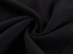 Black Cotton Chest Text Long-Sleeve - Men's