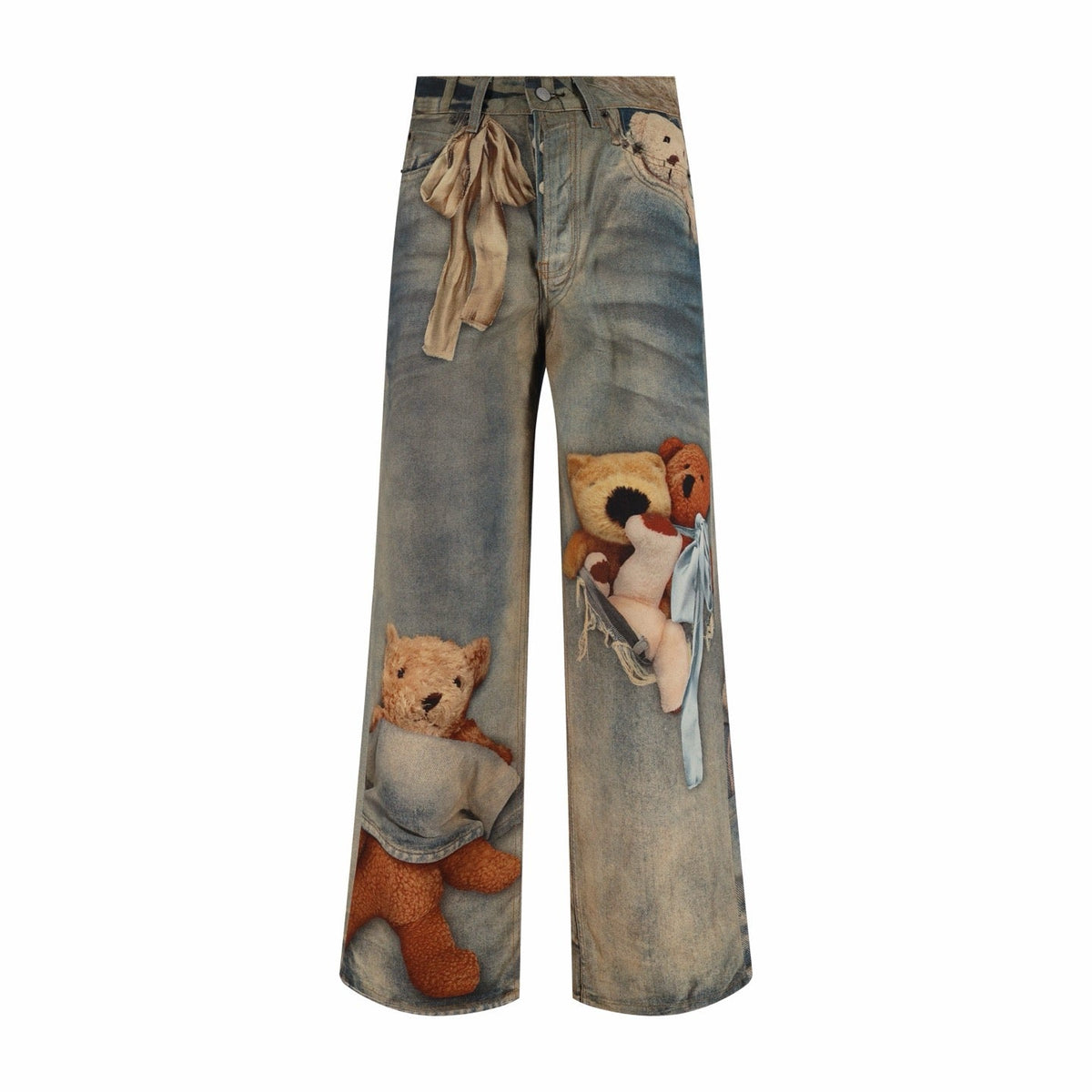 Blue Denim Print Straight - Men's