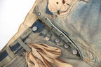 Blue Denim Print Straight - Men's