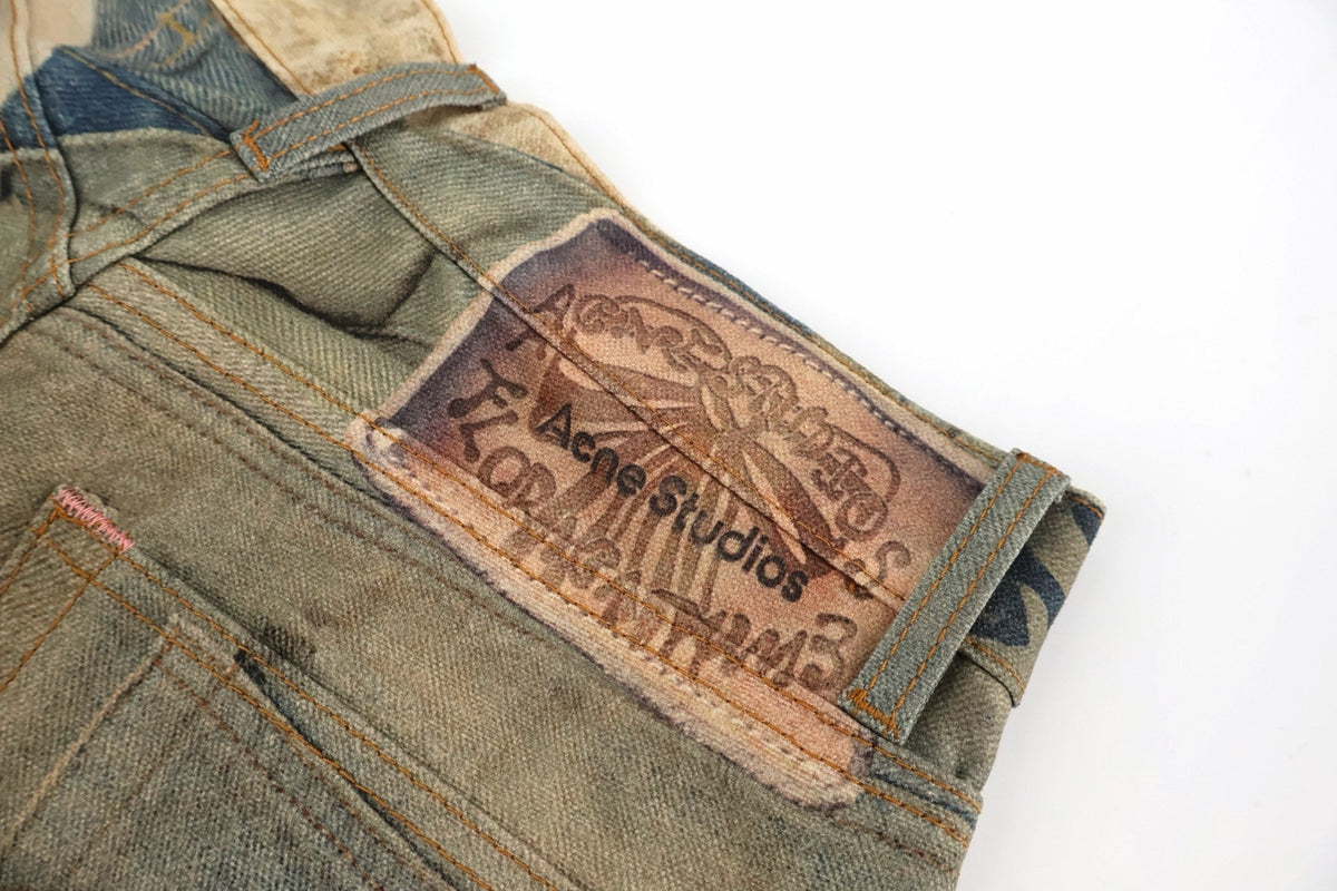 Blue Denim Print Straight - Men's