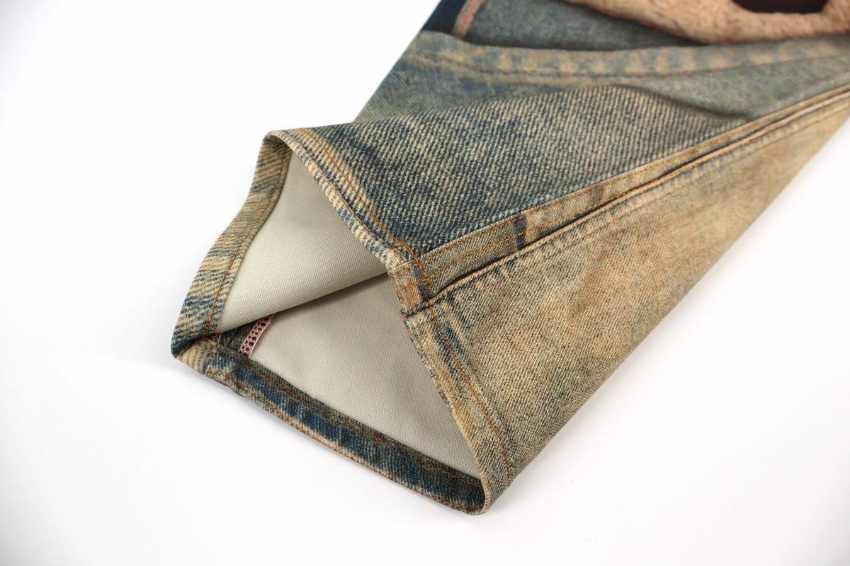 Blue Denim Print Straight - Men's