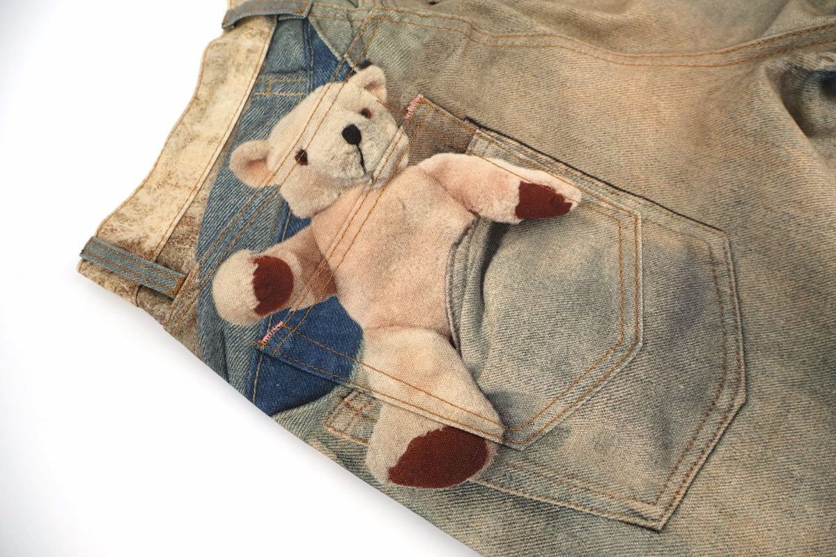 Blue Denim Print Straight - Men's