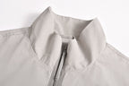 Black Nylon Stand Collar Blouson - Men's