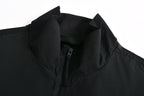 Black Nylon Stand Collar Blouson - Men's
