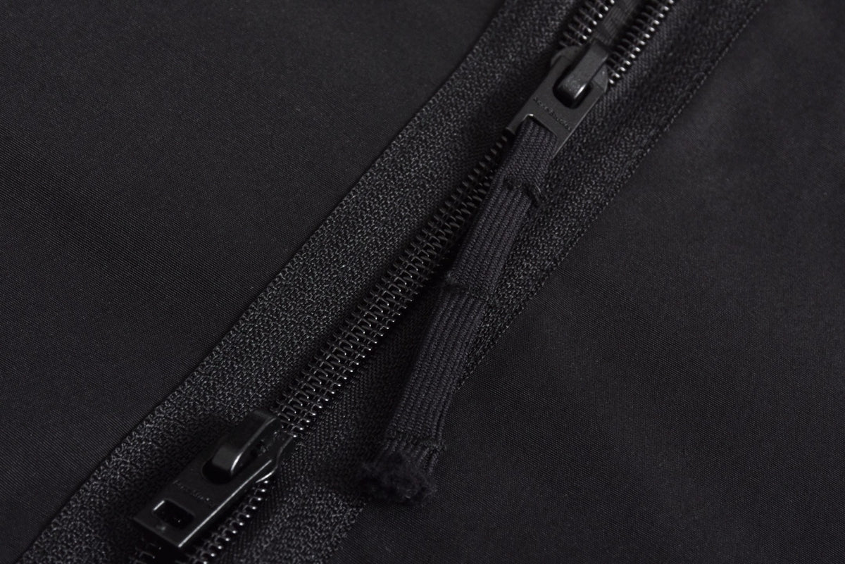 Black Nylon Stand Collar Blouson - Men's