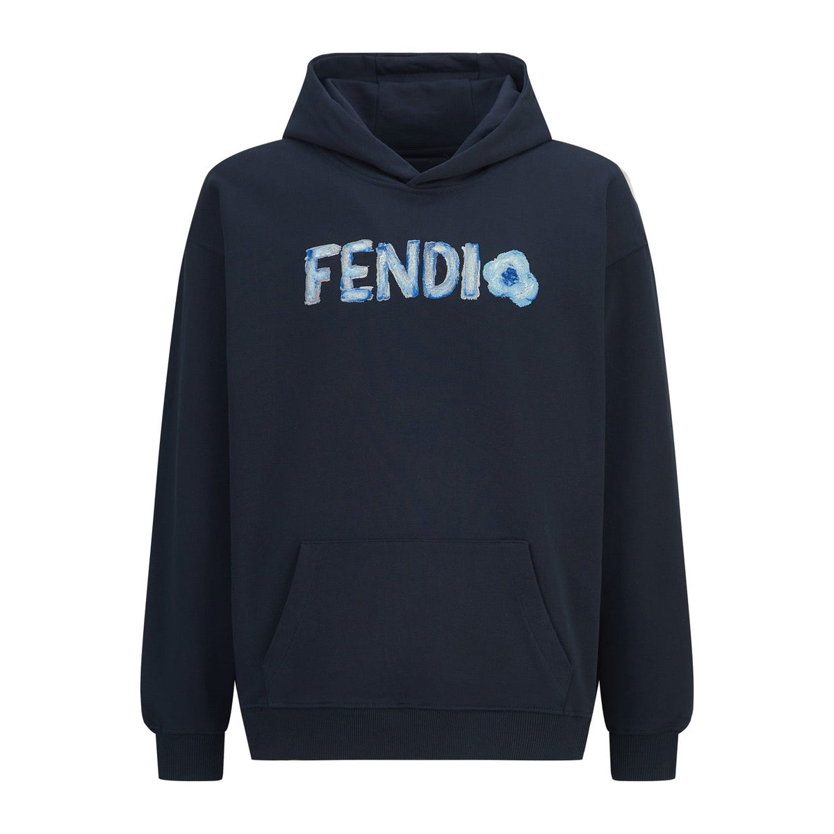 Navy Cotton Graphic Pullover - Men's