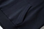 Navy Cotton Graphic Pullover - Men's