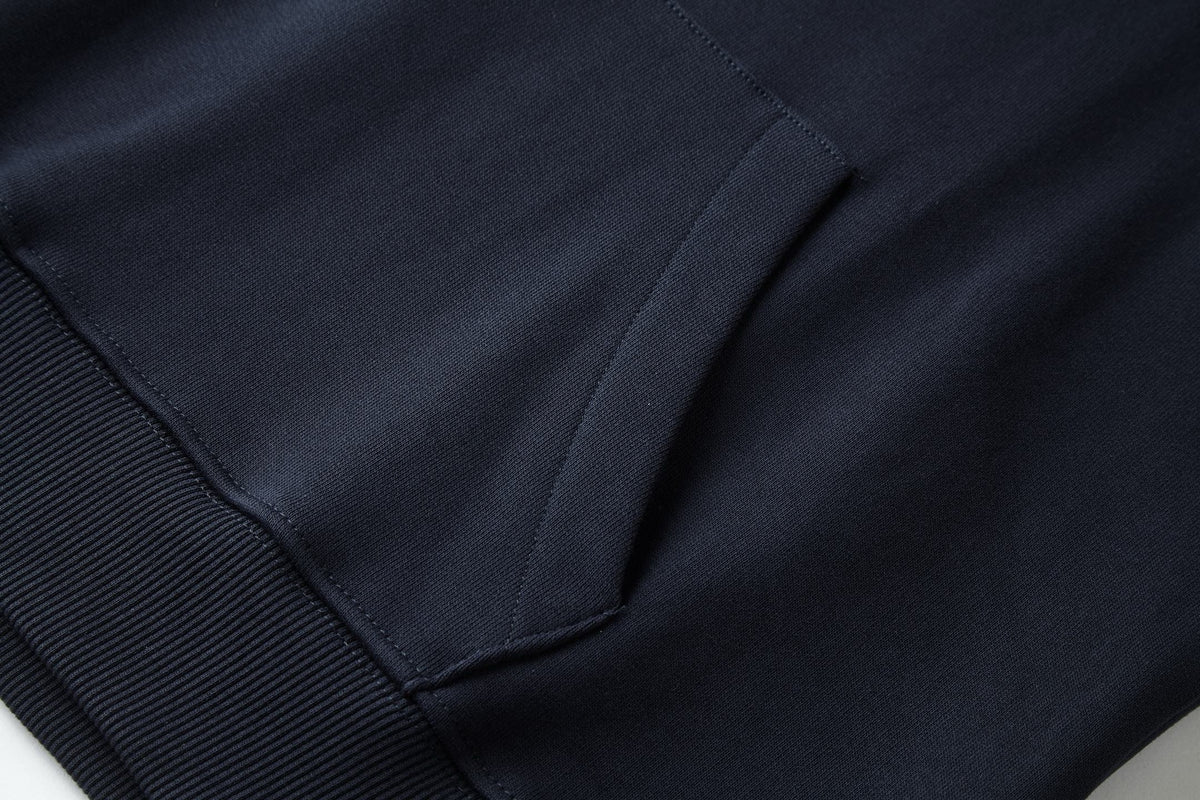 Navy Cotton Graphic Pullover - Men's