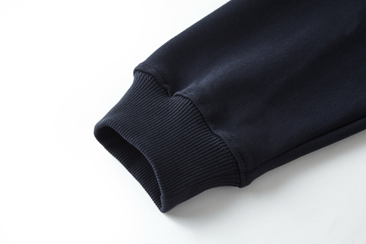 Navy Cotton Graphic Pullover - Men's