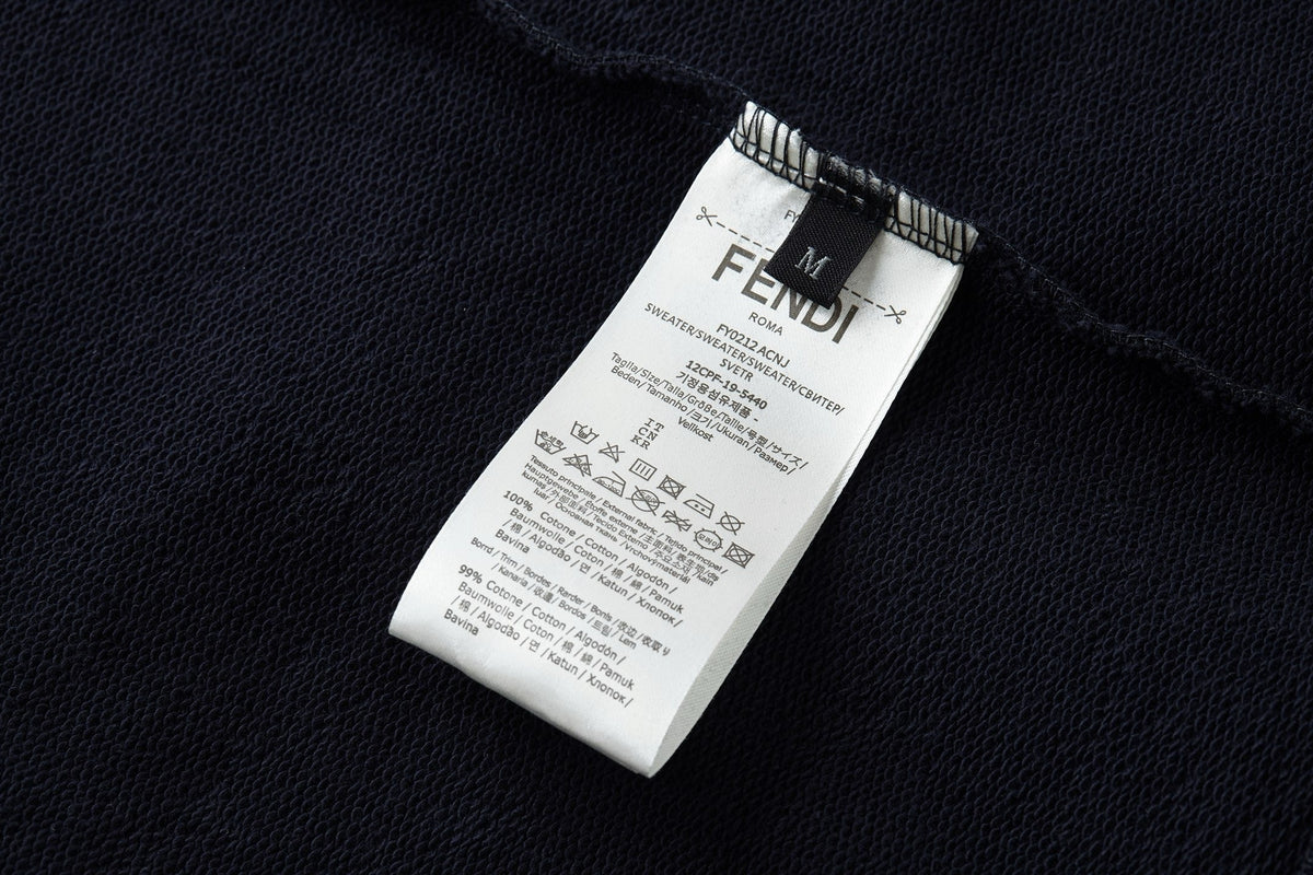 Navy Cotton Graphic Pullover - Men's
