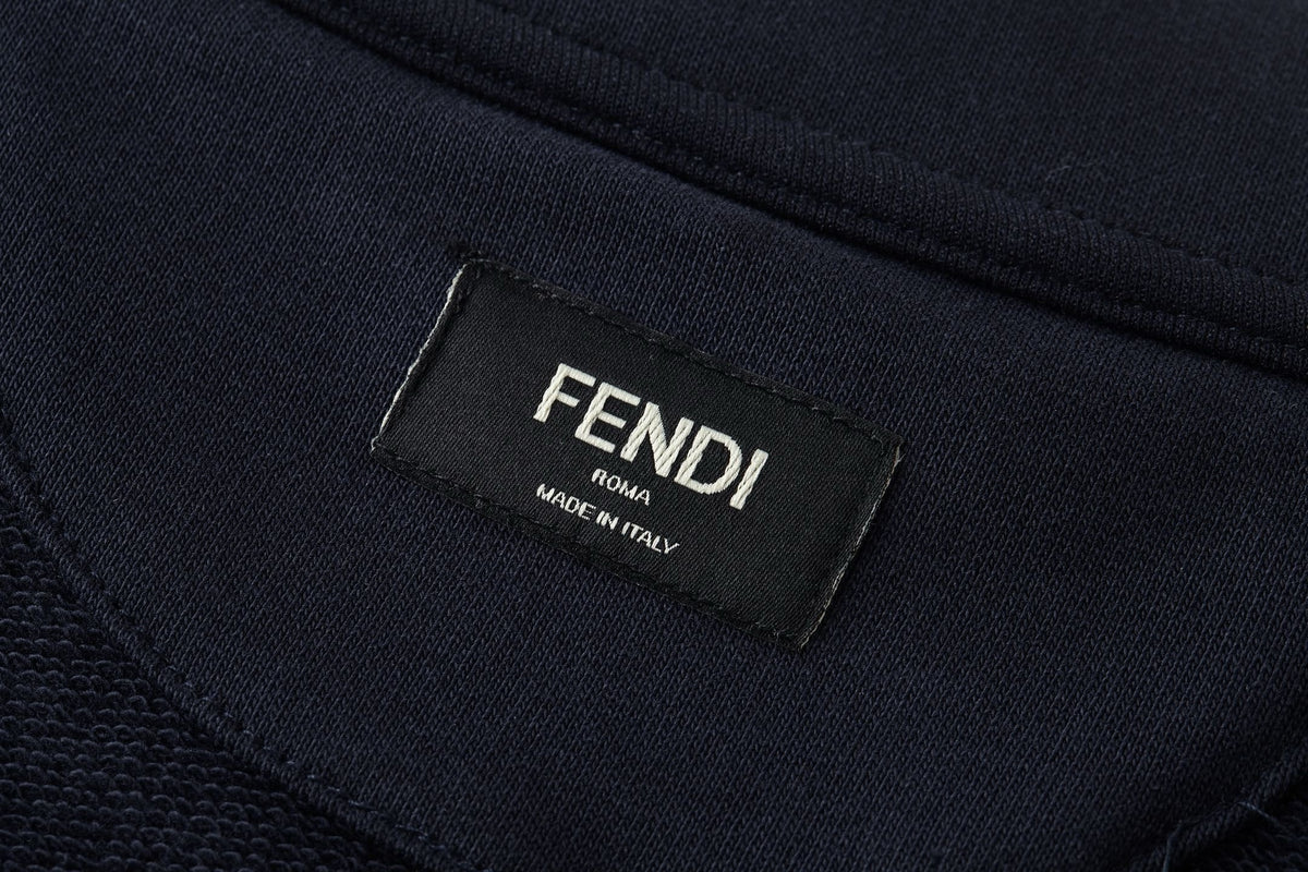 Navy Cotton Graphic Pullover - Men's