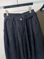 Grey Denim Tie Waist Wide-Leg - Men's