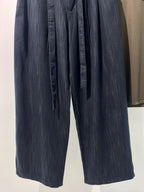 Grey Denim Tie Waist Wide-Leg - Men's