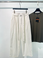 Grey Denim Tie Waist Wide-Leg - Men's