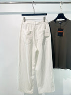 Grey Denim Tie Waist Wide-Leg - Men's