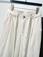 Grey Denim Tie Waist Wide-Leg - Men's