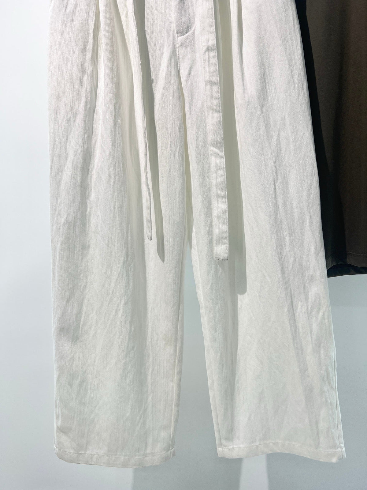 Grey Denim Tie Waist Wide-Leg - Men's