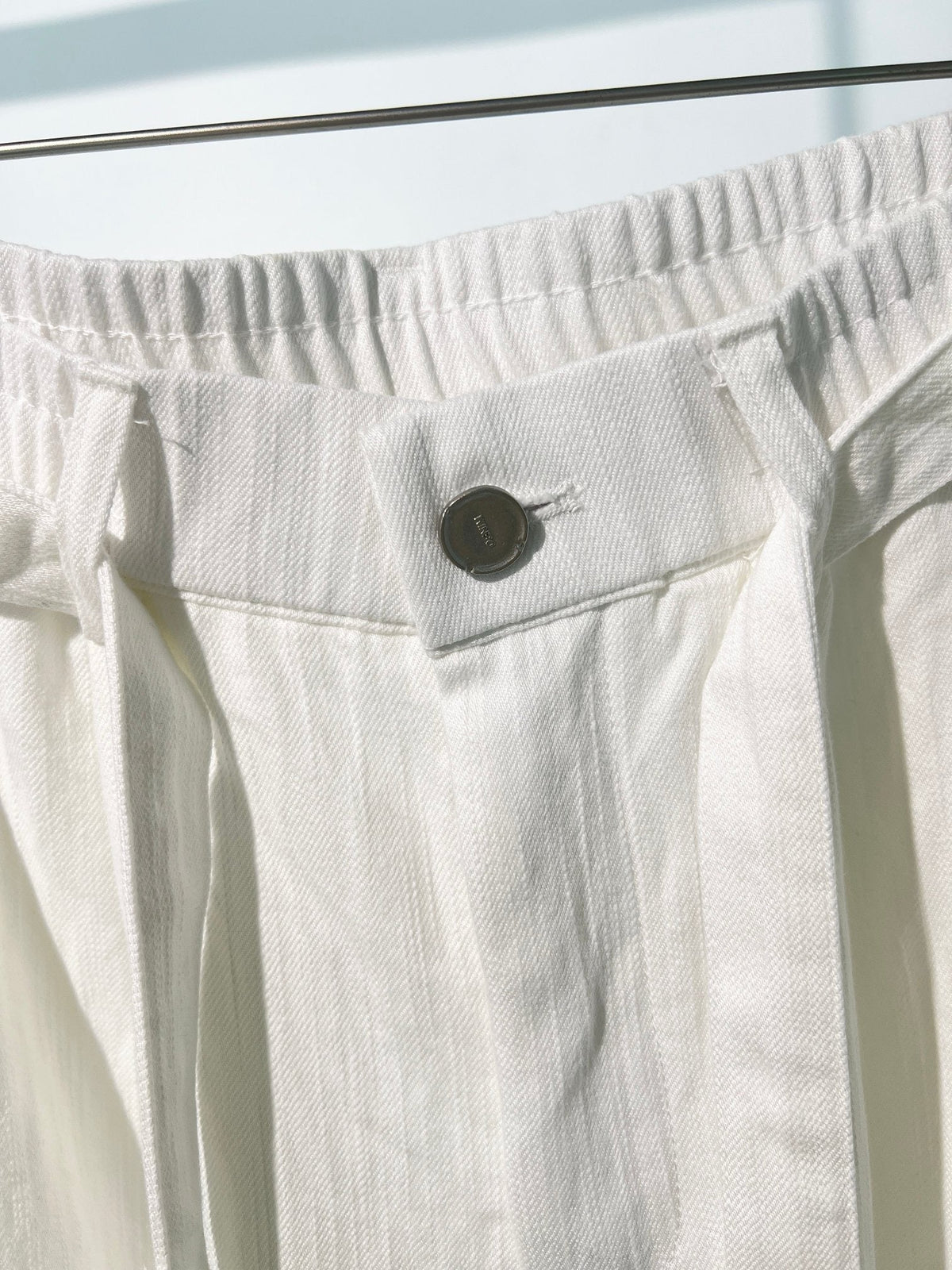 Grey Denim Tie Waist Wide-Leg - Men's
