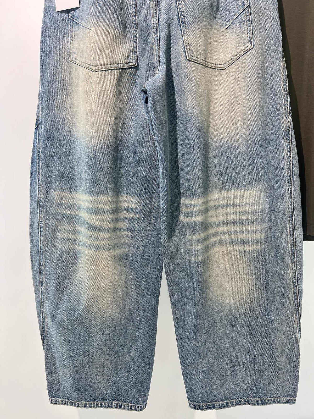 Blue Denim Faded Wide-Leg - Men's
