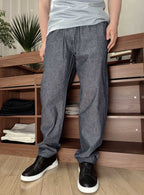 Grey Linen Plain Straight - Women's
