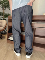 Grey Linen Plain Straight - Women's