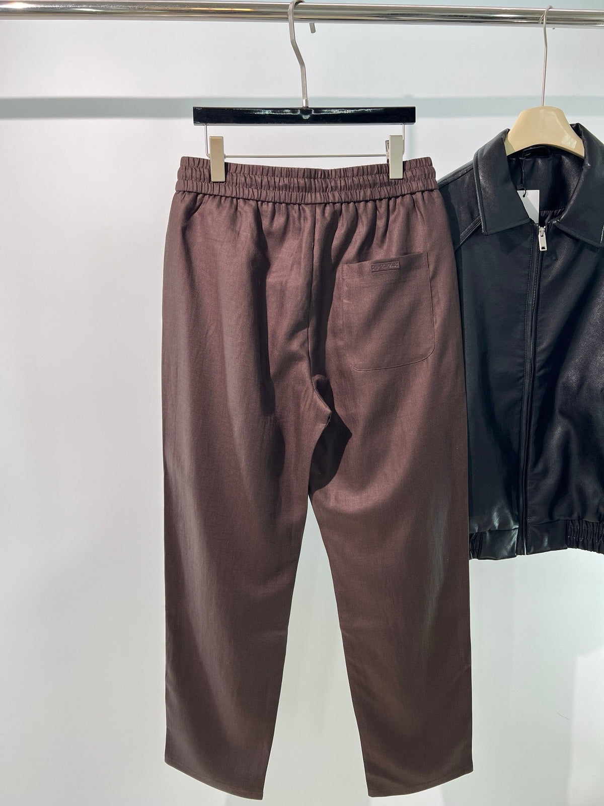 Brown Cotton Drawstring Straight - Women's