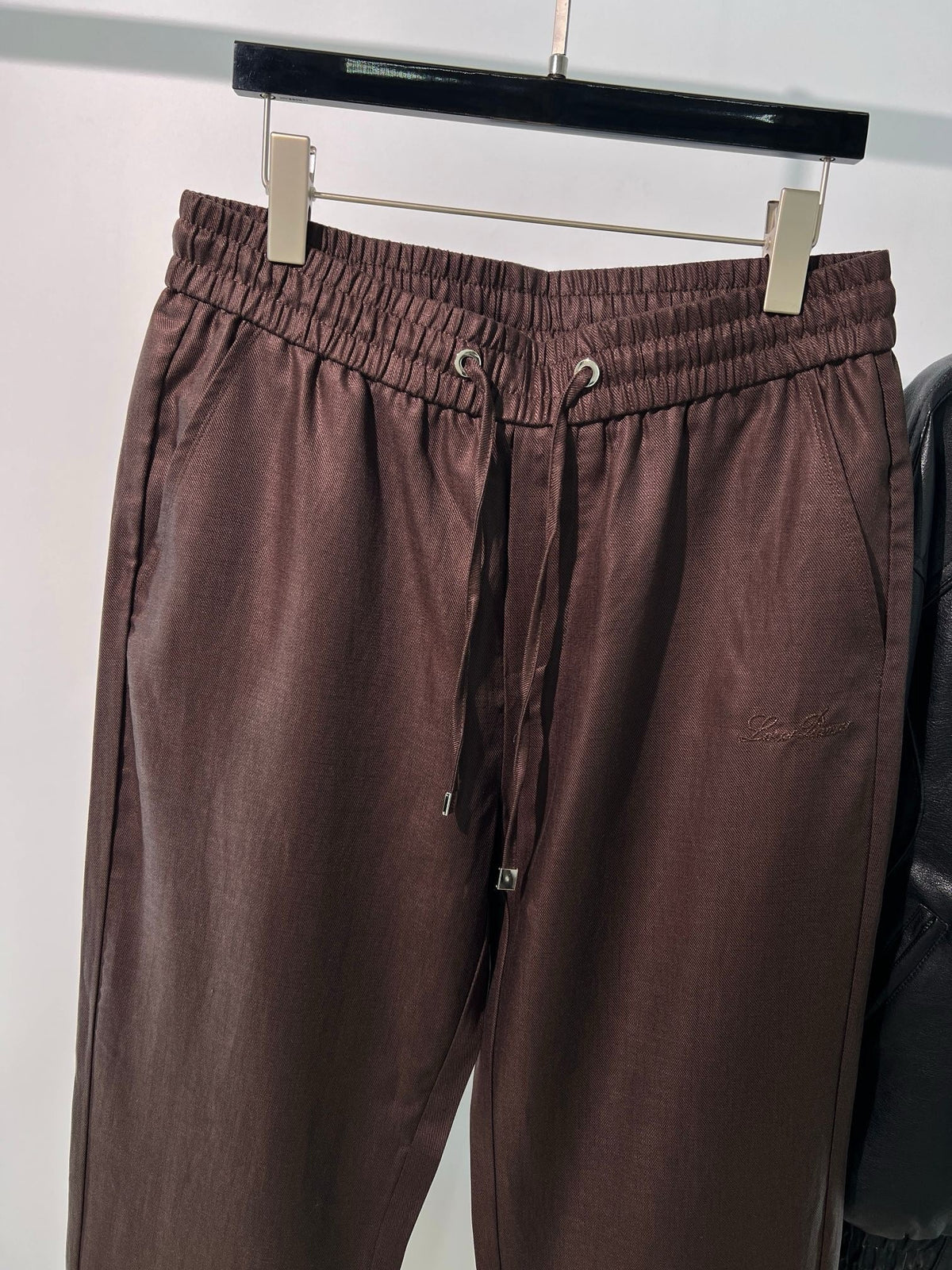 Brown Cotton Drawstring Straight - Women's