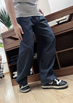 Blue Denim Plain Wide-Leg - Men's