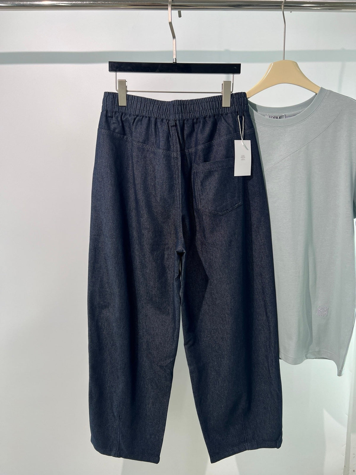 Blue Denim Plain Wide-Leg - Men's