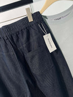 Blue Denim Plain Wide-Leg - Men's