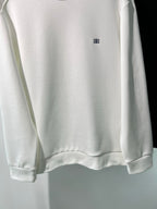 Black Cotton Small Logo Crewneck - Men's
