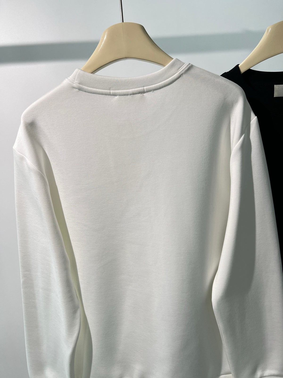 Black Cotton Small Logo Crewneck - Men's