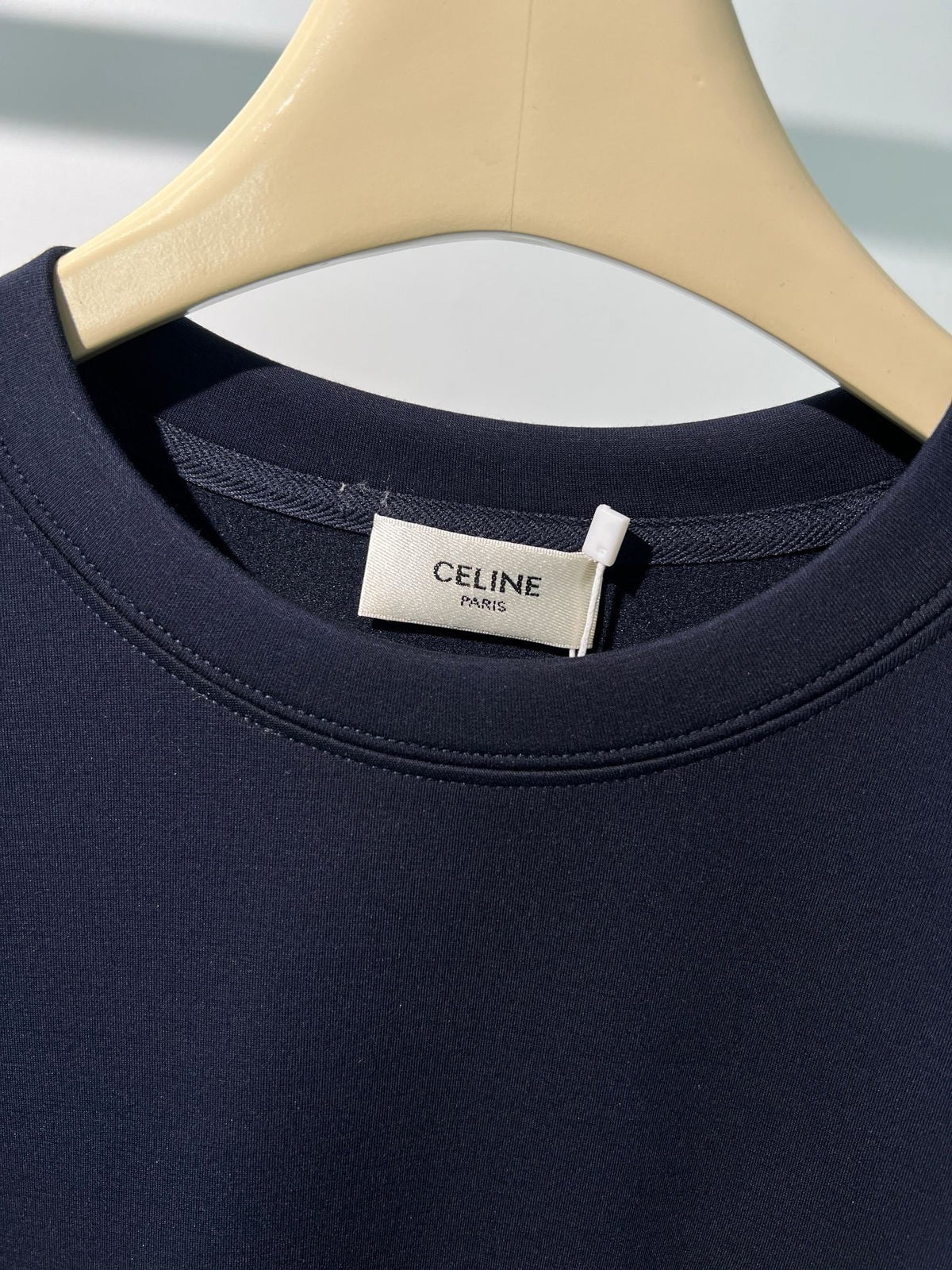 Black Cotton Small Logo Crewneck - Men's