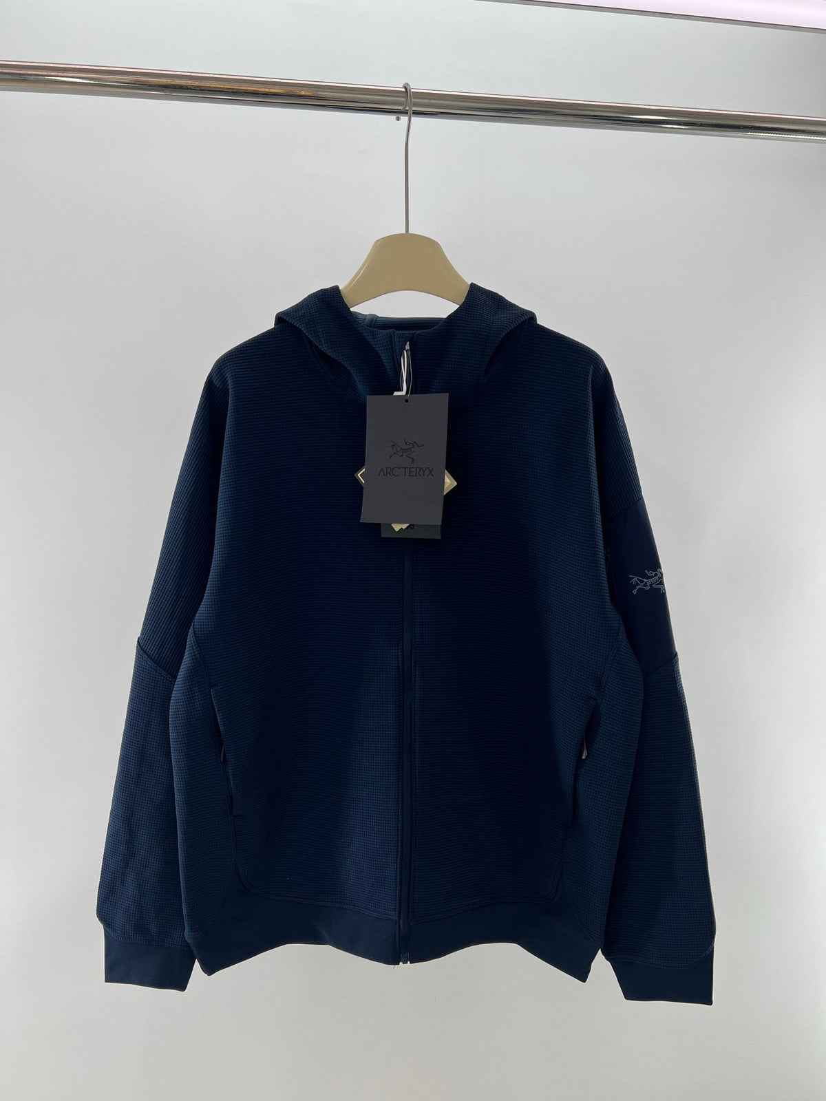 Navy Cotton Plain Hooded - Men's
