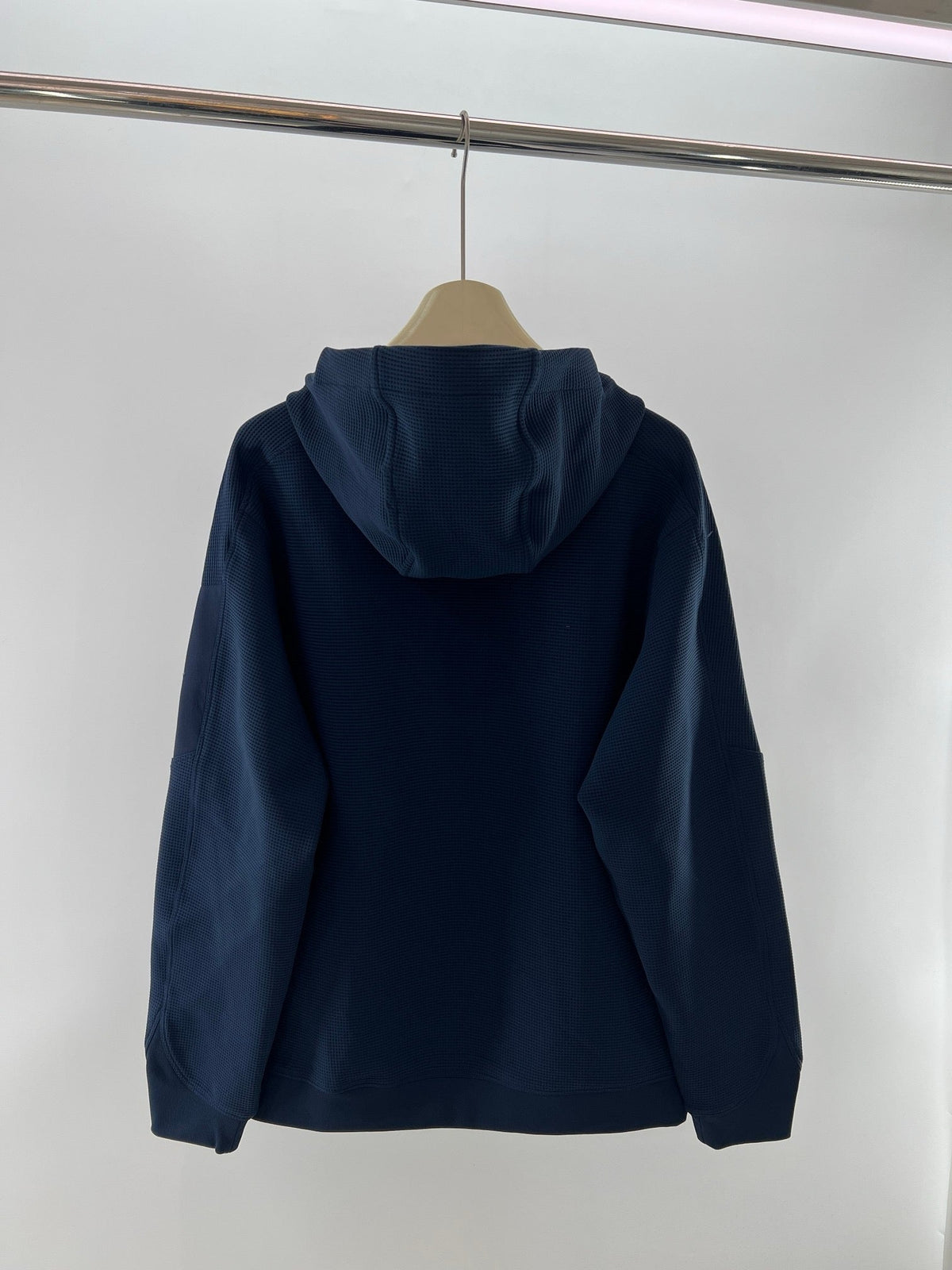 Navy Cotton Plain Hooded - Men's