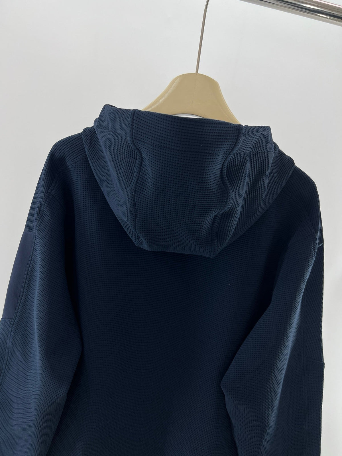 Navy Cotton Plain Hooded - Men's