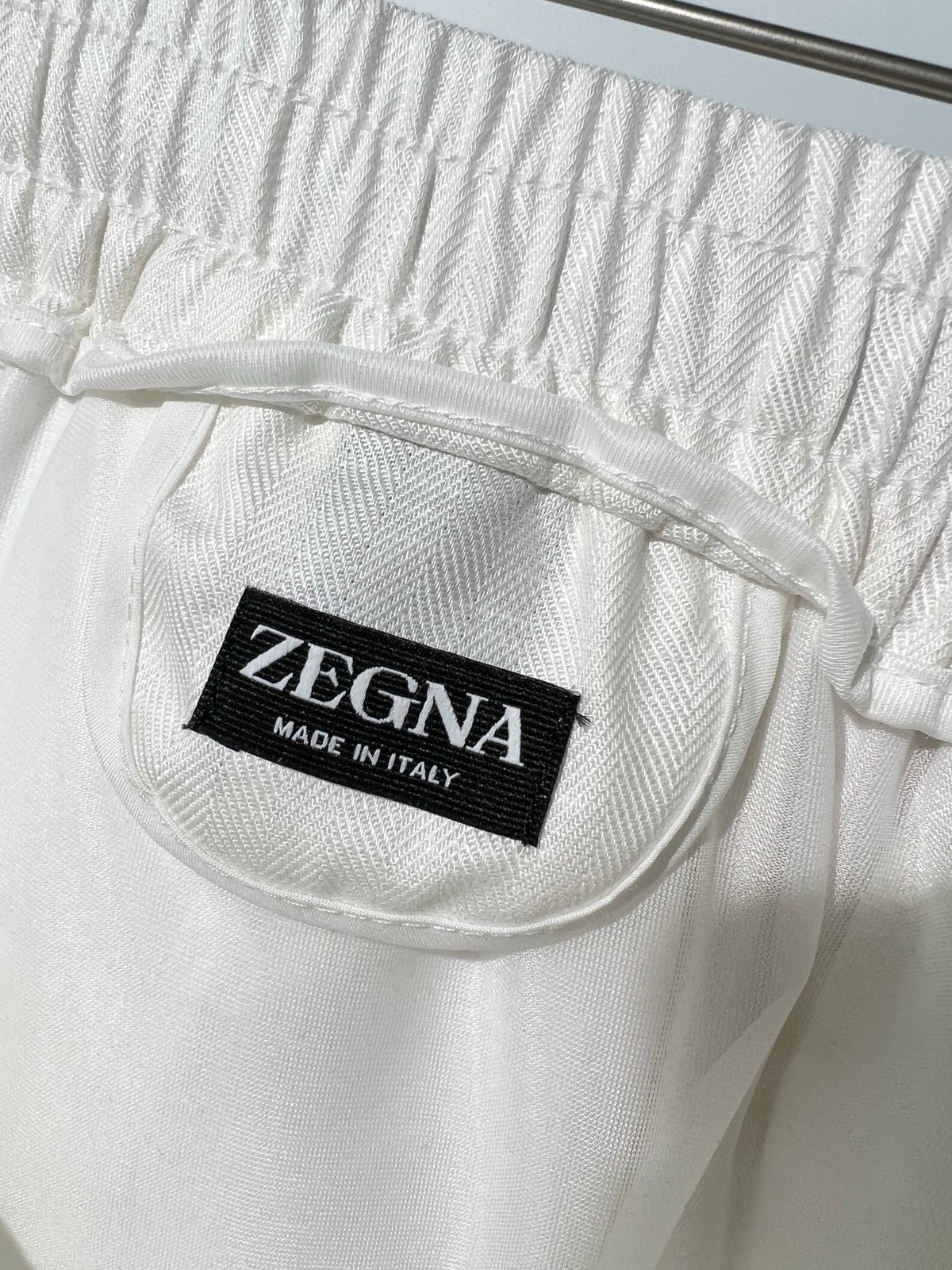 Cream Cotton Drawstring Straight - Women's